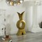 Unique Style Galvanized Gold Metal Design Large Floor Vase for Entryway, Living Room or Dining Room, 28 inTall Rustic Iron Home Decor Accent with Distressed Finish - Vase for Flowers, Branches, or Greenery